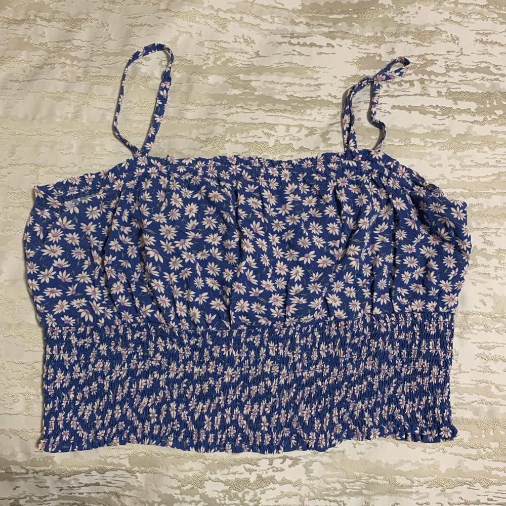 American Eagle blue crop top